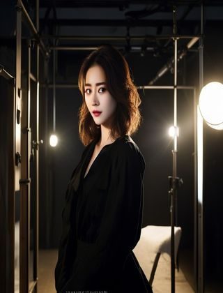 佐山爱个人写真棚拍形象，专业灯光下气质优雅，展现演员与写真偶像的双重魅力